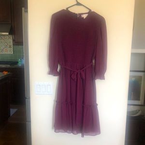 Burgundy womens dress